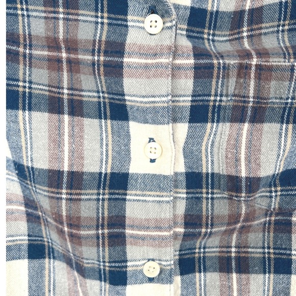 L.L.Bean Womens Flannel Pajama Set Blue Plaid 100% Cotton Small GUC - Picture 7 of 14